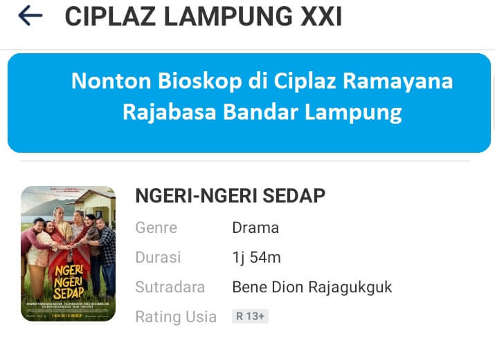 Harga Tiket Bioskop Ciplaz Lampung Ramayana Robinson 2024 9193